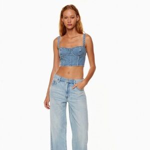 Light Blue Aritzia, Denim Forum, The 90’s Lo-Rise Wide Women's Jeans